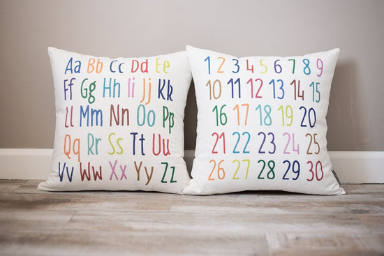 Load image into Gallery viewer, Baby Nursery Decor | Personalized Baby Gift | Gift for Baby Boy | Gift for Baby Girl | Baby Nursery Ideas | Gift for New Mom | Pillow Set - Sweet Hooligans Design
