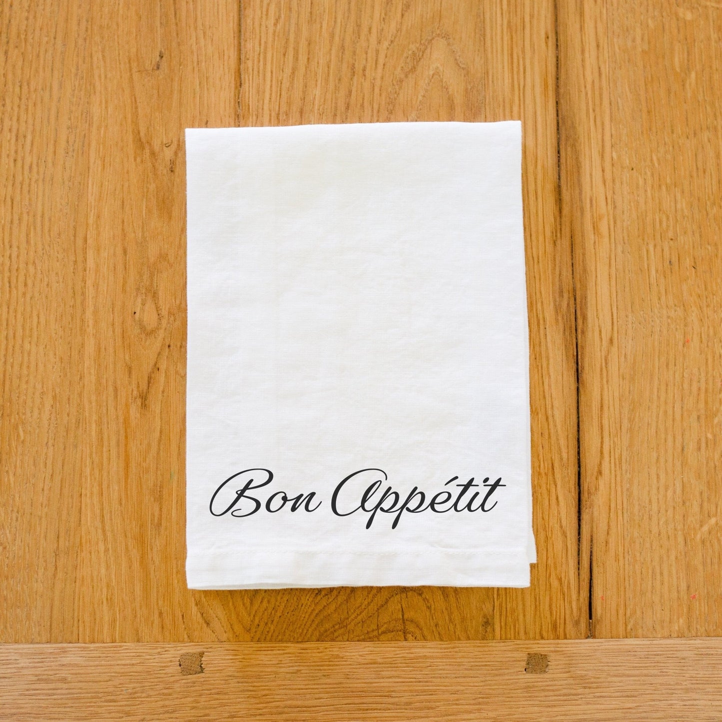 Bon Appétit 100% Linen Napkin Set of 2 | Bridal Shower Gift | Housewarming Gift | Holiday Table Decor | Thanksgiving Christmas Table Decor