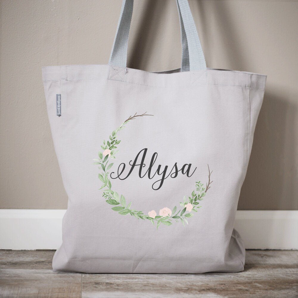 Load image into Gallery viewer, Bridesmaid Tote Bags | Bachelorette Party Tote Bags | Tote Bags | Bridal Party Gift Bags | Personalized Tote Bags | Monogram Tote Bag
