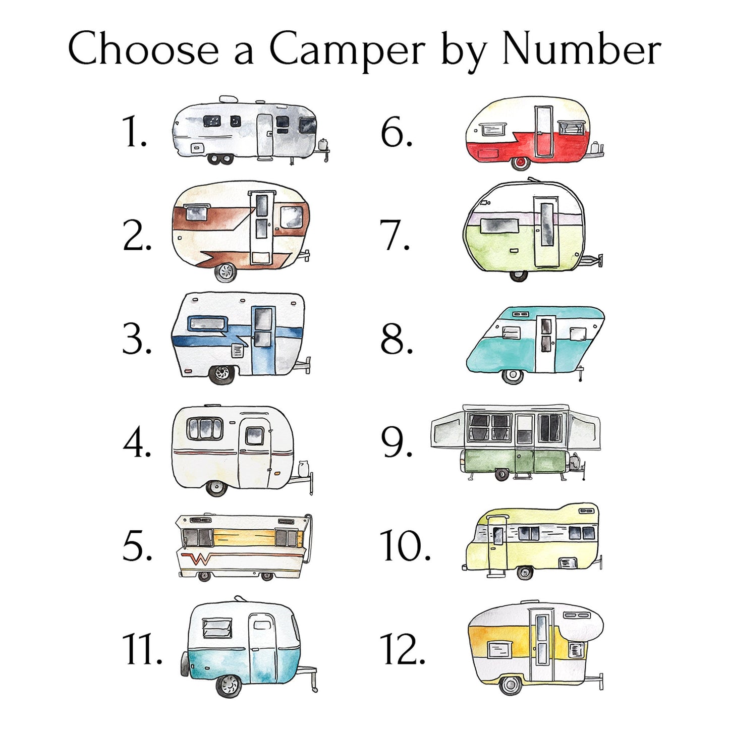 Camper Gift Idea | Happy Campers Personalized Pillow | Customizable Camper Pillow | Family Names and Pet Names RV Trailer Decor | 5th Wheel