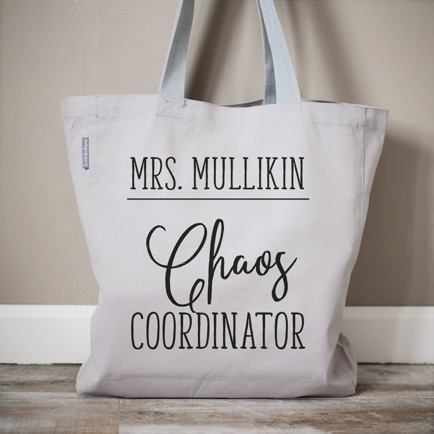 Chaos Coordinator Teacher Tote Bag | Teacher Appreciation Gift | Personalized Teacher Canvas Tote Bag | Customized Teacher Gift Bag