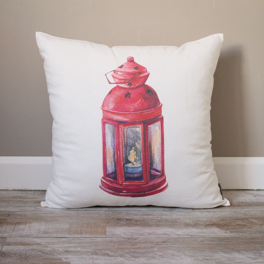 Christmas Lantern Pillow | Christmas Pillow | Holiday Pillow | Christmas Gift | Rustic Home Decor | Holiday Decor | Christmas Decor