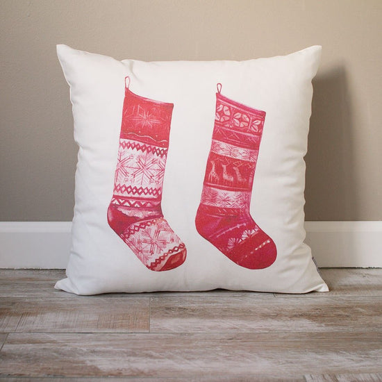 Christmas Stockings Pillow | Christmas Pillow | Holiday Pillow | Christmas Gift | Rustic Home Decor | Holiday Decor | Christmas Decor