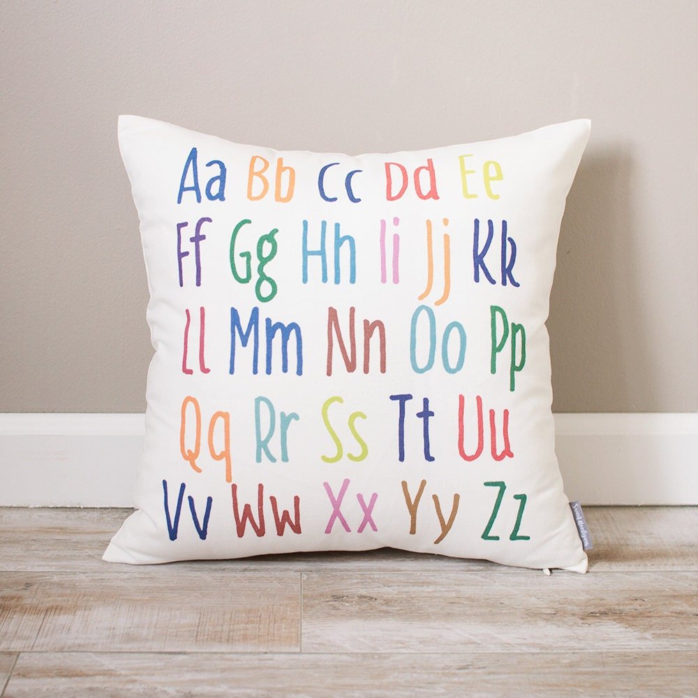 Colorful Alphabet Pillow | Personalized Baby Pillow | Baby Nursery Pillow | Baby Pillow | Nursery Decor | Baby Gift | ABC Pillow