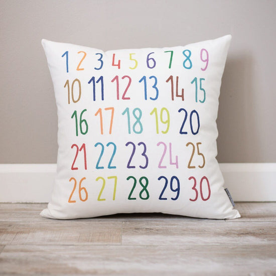 Colorful Numbers | Personalized Baby Pillow | Baby Nursery Pillow | Nursery Decor | Baby Gift | Toddler Gift | Birthday Gift | Numbers