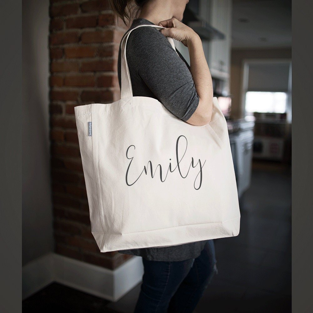 Load image into Gallery viewer, Custom Tote Bags | Bachelorette Party Tote Bags | Tote Bags | Bridesmaid Gift Bags | Personalized Tote Bags | Monogram Tote Bag | Totes
