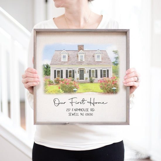 Custom Watercolor House Portrait | Watercolor Painting | Personalized Housewarming Gift First Home Gift | Realtor Closing Gift Home Portrait