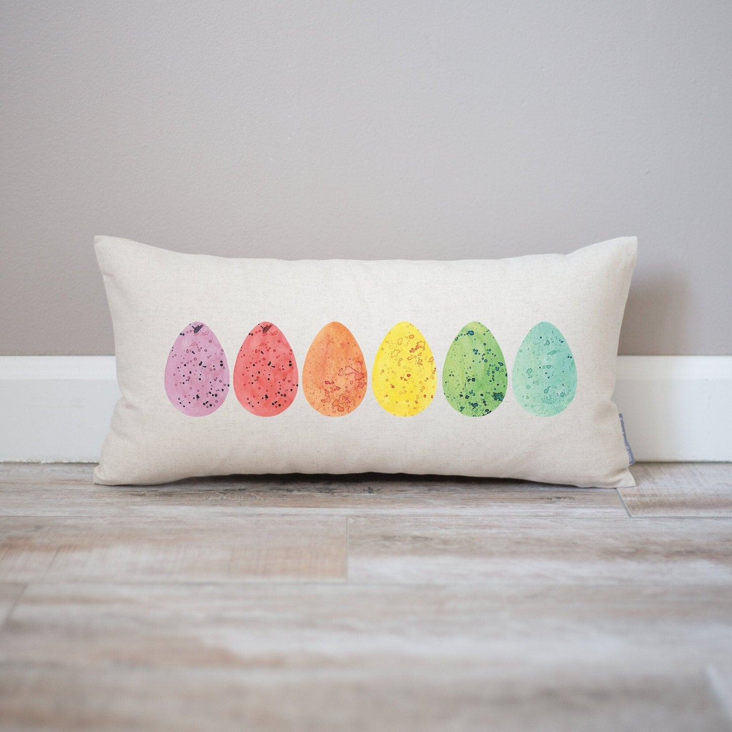 Load image into Gallery viewer, Easter Eggs Watercolor Easter Decorations | Spring Decor Easter Egg Pillow | Watercolor Eggs Pillow | Watercolor Easter Egg Pillow Decor
