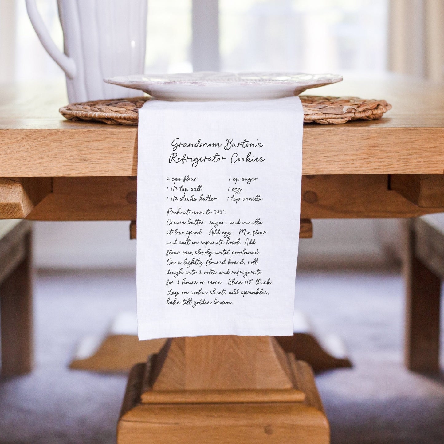 Load image into Gallery viewer, Family Recipe 100% Linen Kitchen Napkin Set of 2 | Party Favor | Wedding Favor | Christmas Gift | Bridal Shower Favor | Family Gift
