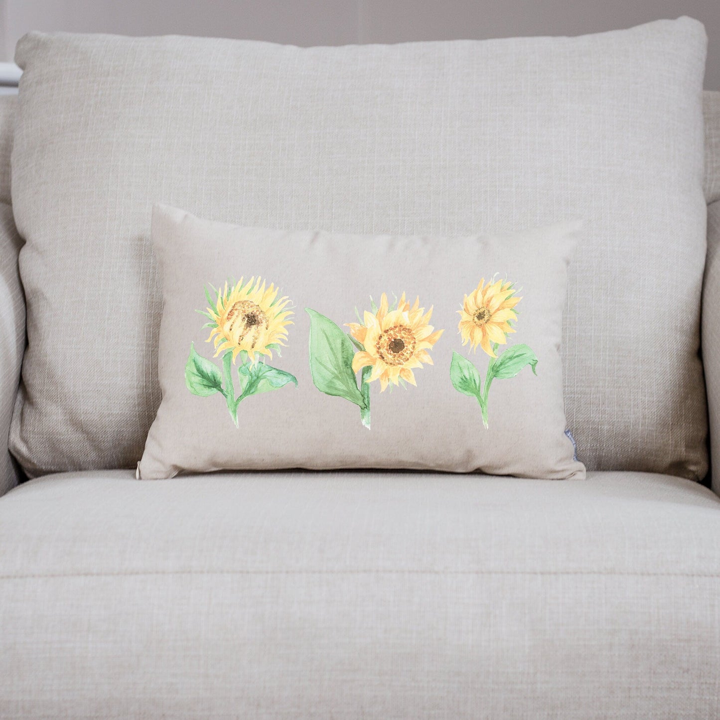 Load image into Gallery viewer, Field of Sunflowers Pillow | Summer Decor | Rustic Fall Decor | Farmhouse Decor | Decorative Pillow | Sunflower Decor | Sunflower Field

