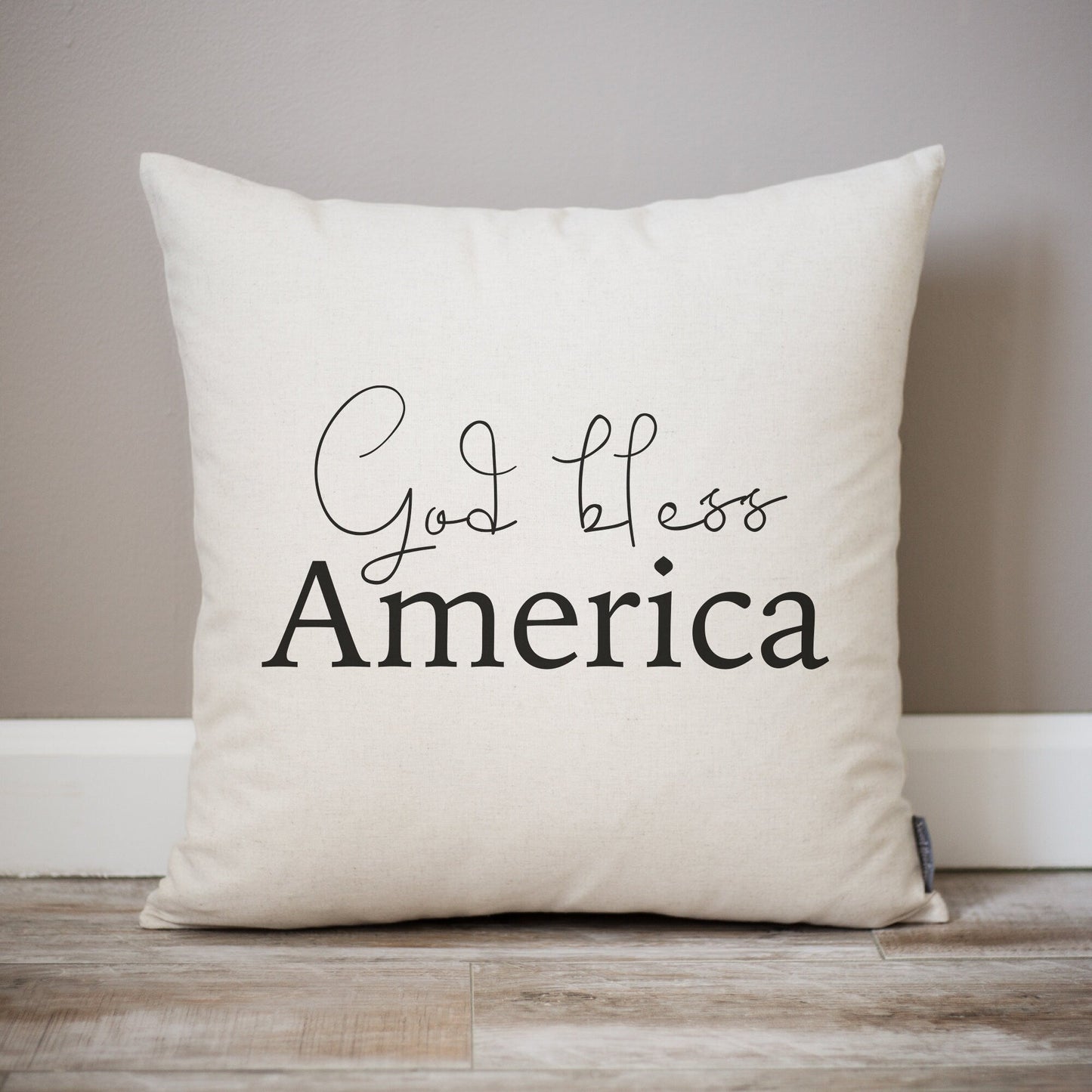 God Bless America Decor Pillow | Forth of July Decorations | 4th of July Flag Pillow | Independence Day Home Decor | God Bless America Decor