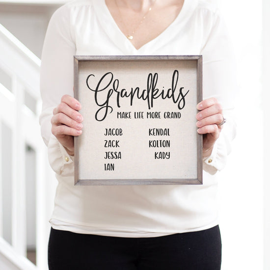 Load image into Gallery viewer, Grandkids Names | Grandparent Gift | Grandmother Gift | Personalized Grandchildren Names | Gift For Grandparents | Names Of Grandchildren
