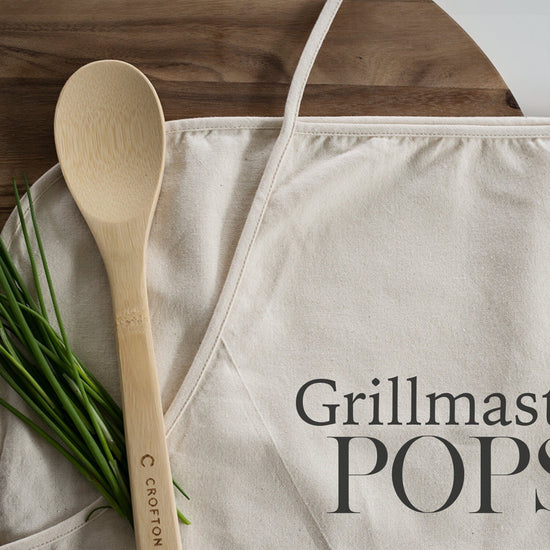 Grill Master Pops | Grill Master Grilling Apron | Funny Kitchen Apron for Dad | Fathers Day Apron Gift | Barbecue Grill Gift for Pops
