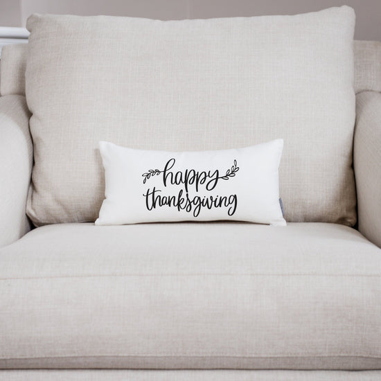 Happy Thanksgiving Pillow | Fall Decor Pillow | Rustic Fall Decor | Farmhouse Decor | Fall Decor | Decorative Pillow | Thanksgiving Decor