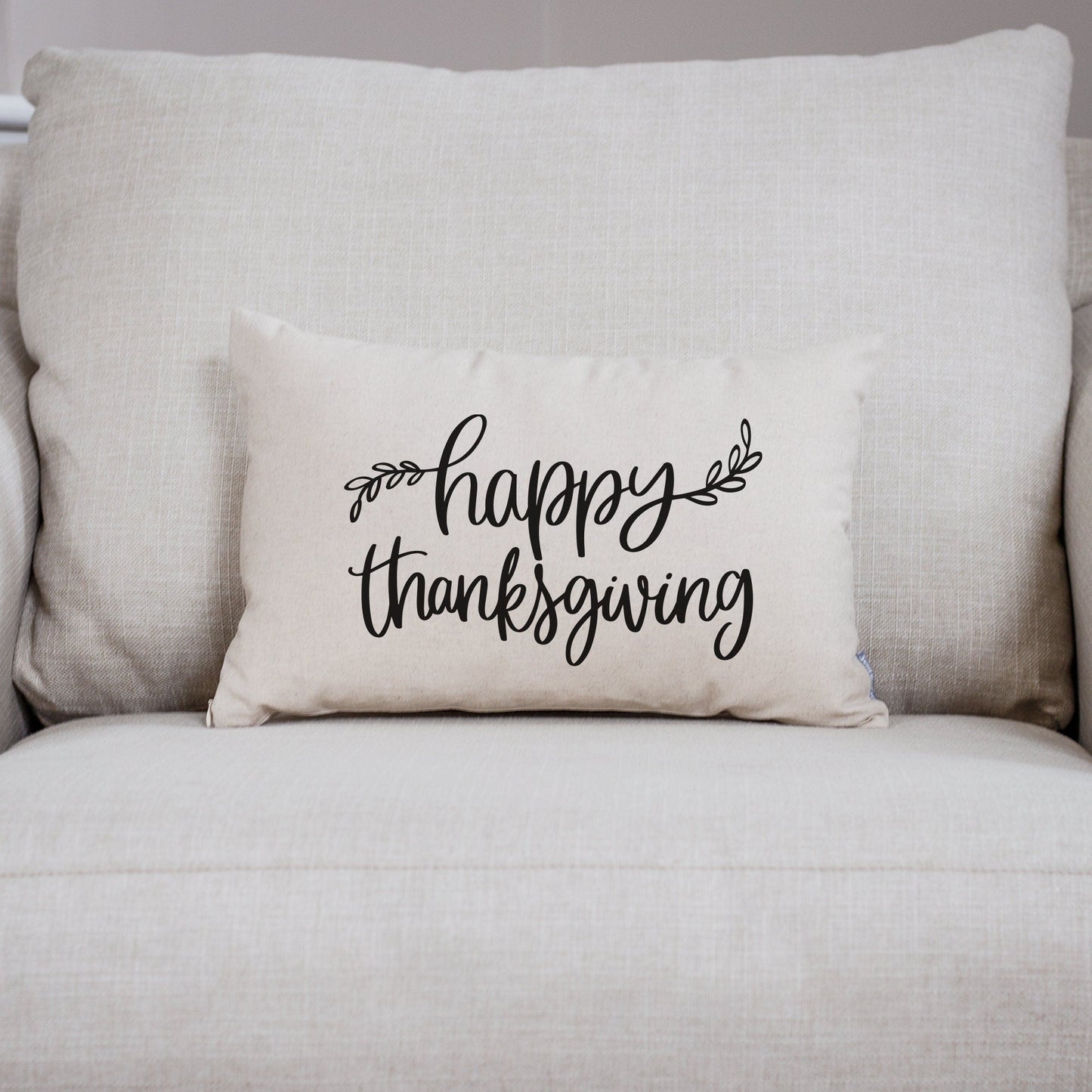 Happy Thanksgiving Pillow | Fall Decor Pillow | Rustic Fall Decor | Farmhouse Decor | Fall Decor | Decorative Pillow | Thanksgiving Decor
