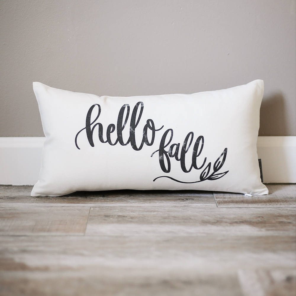 Hello Fall Pillow | Fall Decor Pillow |  Rustic Fall Decor | Farmhouse Decor | Autumn Decor | Fall Pillow | Fall Decor | Decorative Pillow