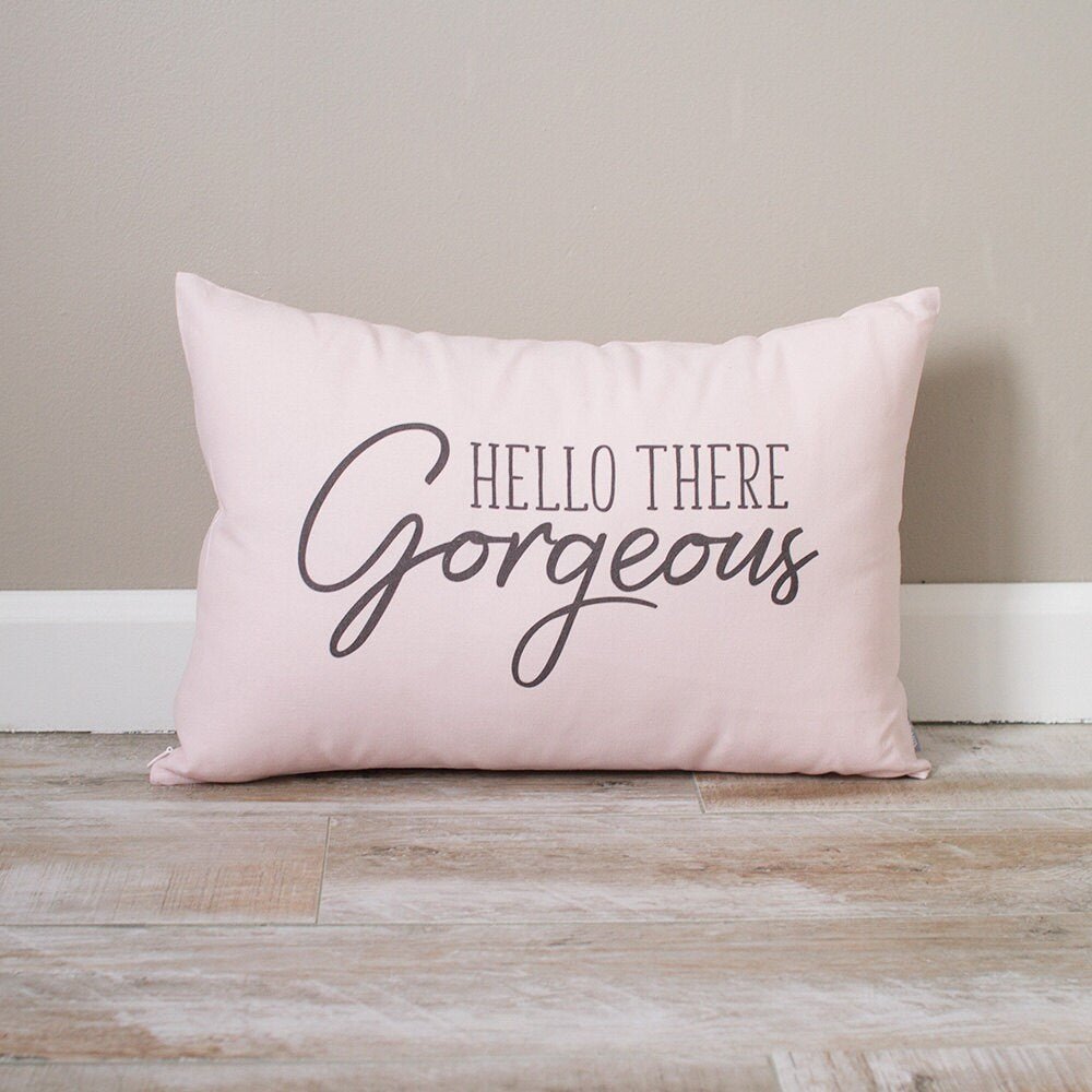 Hello There Gorgeous Pillow | Baby Nursery Decor | Personalized Pillow | Monogrammed Gift | Rustic Home Decor | Baby Pillow | Baby Girl Gift