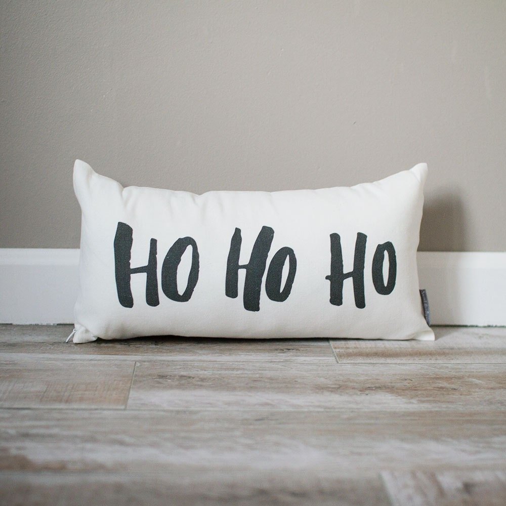 Load image into Gallery viewer, Ho Ho Ho Pillow | Christmas Pillow | Holiday Pillow | Christmas Gift | Rustic Decor | Holiday Decor | Christmas Decor
