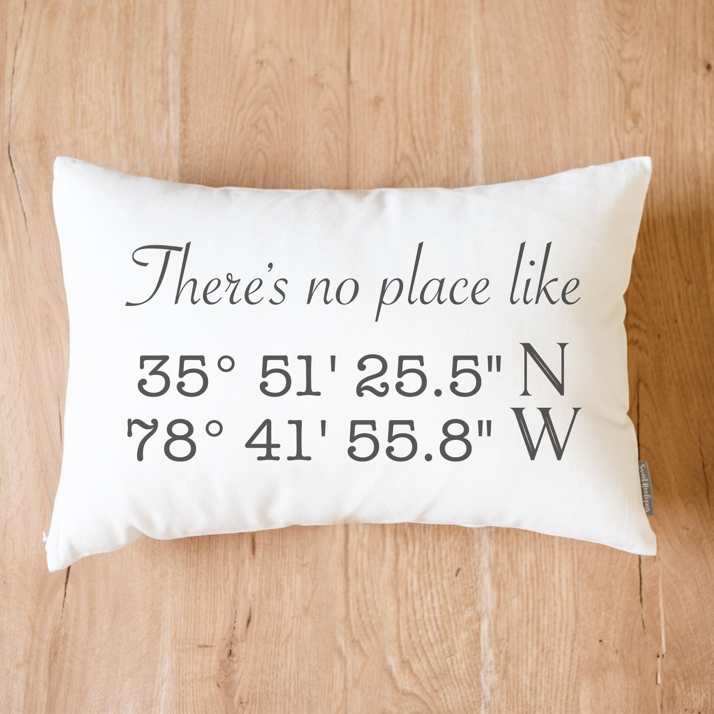 Home Latitude Longitude Throw Pillow Personalized Housewarming Gift | House Warming Gift New Home Gift | Our First Home Realtor Closing Gift