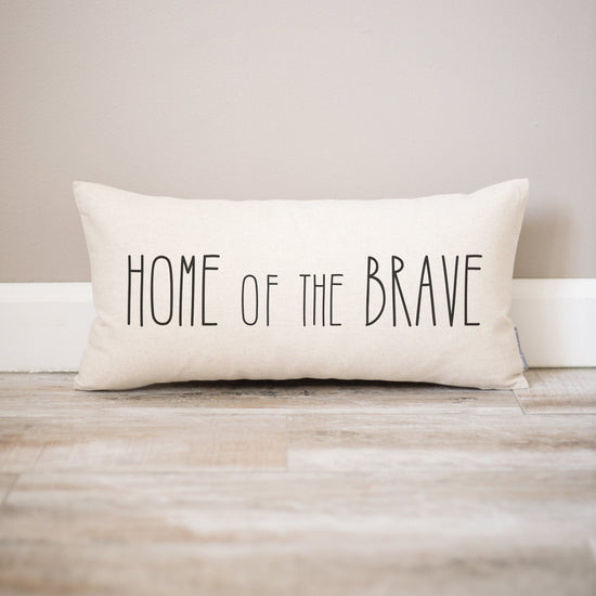 Load image into Gallery viewer, Home of the Brave Pillow | Forth of July Decorations | 4th of July Decor Pillow | Independence Day Home Decorations 4th of July Decor Pillow
