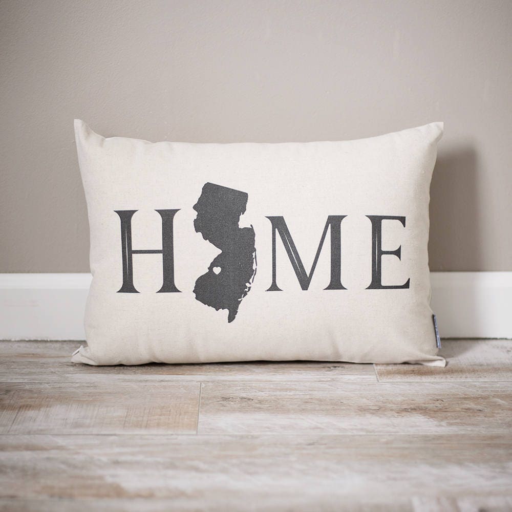 Home with State Pillow | Rustic Decor | Home Decor | Personalized State Pillow | Home Pillow | Dorm Decor | Housewarming Gift