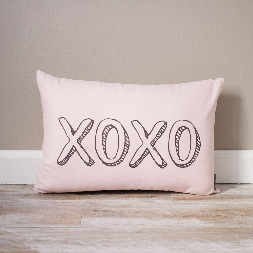 Load image into Gallery viewer, XOXO Pillow | Monogrammed Valentine&amp;#39;s Gift | Gifts For Her | Valentine&amp;#39;s Day Gift | Rustic Decor | Holiday Decor | Monogrammed Pillow
