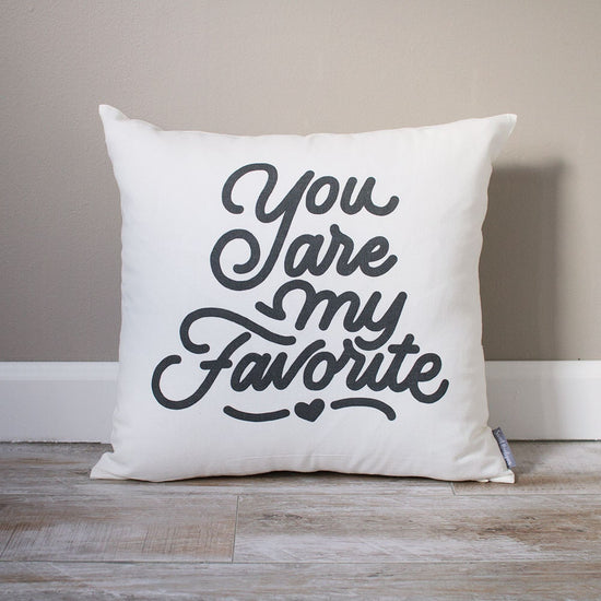 Load image into Gallery viewer, You Are My Favorite Pillow | Monogrammed Valentine&amp;#39;s Gift | Gifts For Her | Valentine&amp;#39;s Day Gift | Rustic Decor | Monogrammed Pillow
