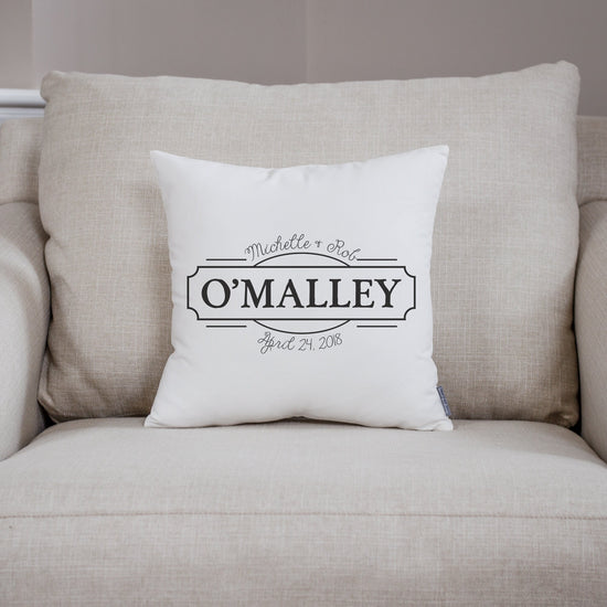 Load image into Gallery viewer, Wedding Gift | Wedding Gifts | Personalized Pillow | Newlywed Gift | Engagement Gift | Rustic Wedding Gift | Gift for Bride | Linen Pillow
