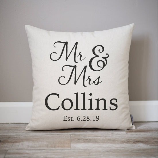 Wedding Gift | Wedding Gifts | Personalized Pillow | Newlywed Gift | Engagement Gift | Rustic Wedding Gift | Linen Pillow | Gift for Bride