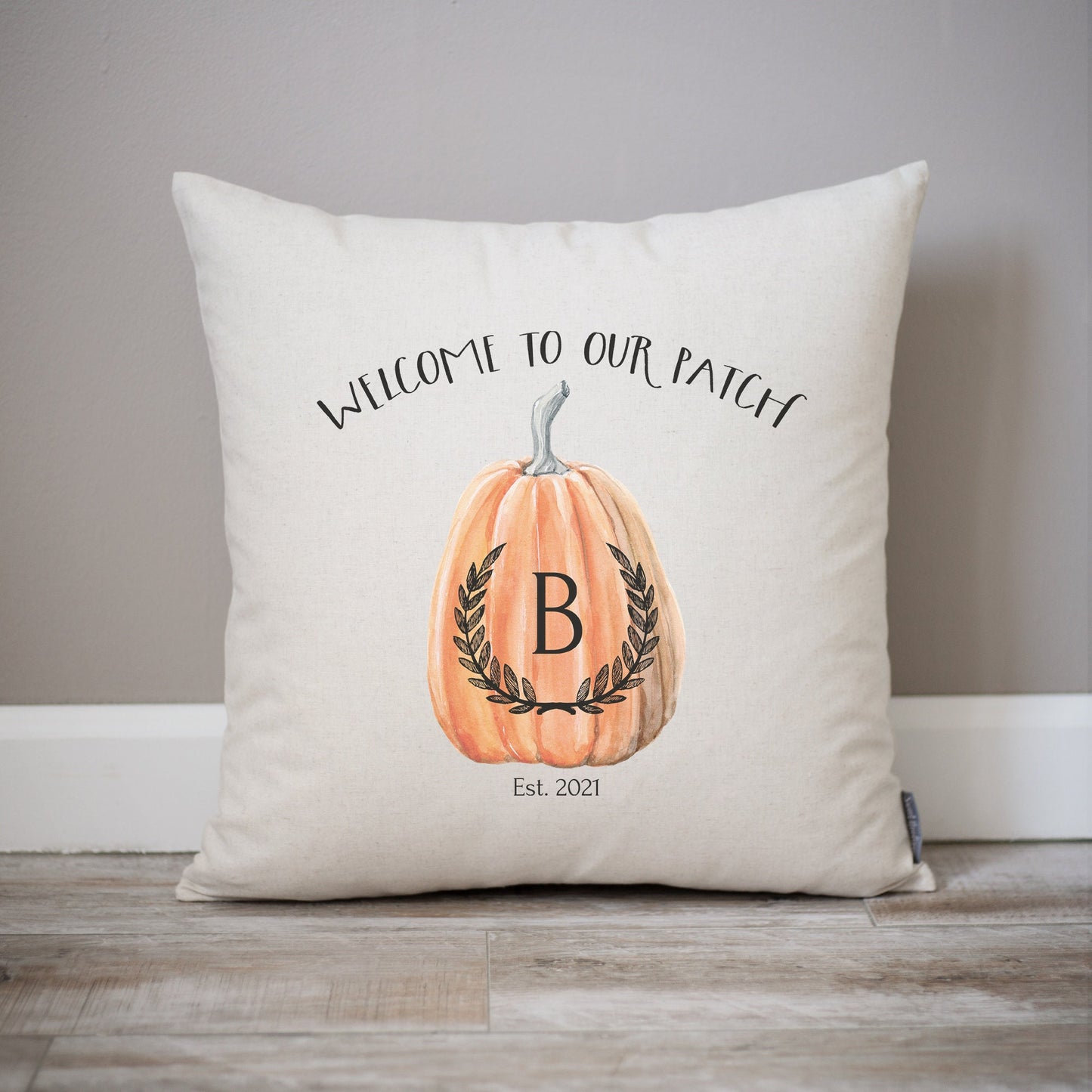 Welcome to Our Patch Pillow | Pumpkin Patch | Rustic Fall Decor | Farmhouse Decor | Give Thanks | Decorative Pillow | Thanksgiving Decor