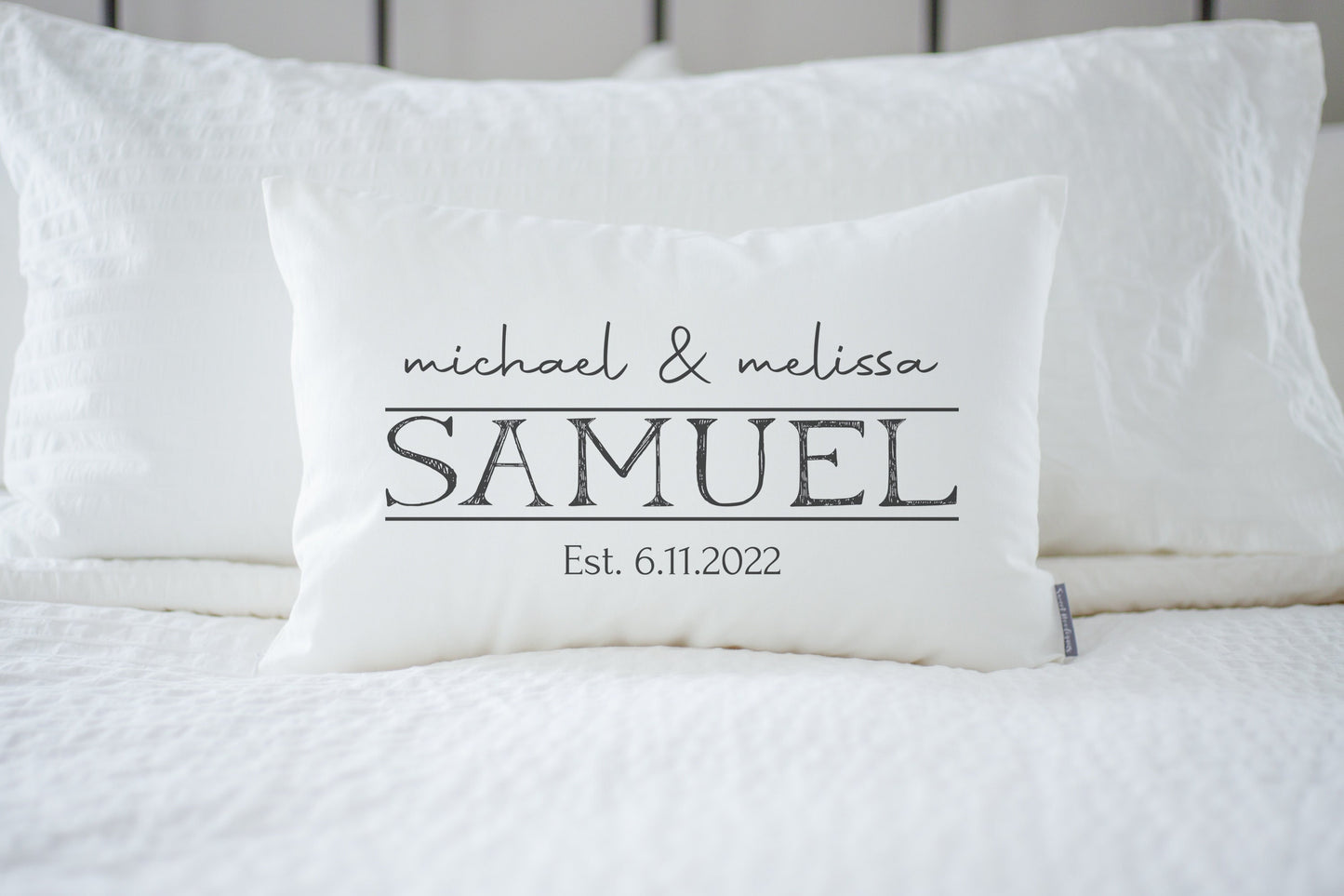 Load image into Gallery viewer, Wedding Gift | Wedding Gifts | Personalized Pillow | Newlywed Gift | Engagement Gift | Rustic Wedding Gift | Gift for Bride | Linen Pillow
