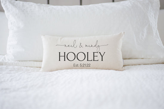 Load image into Gallery viewer, Wedding Gift Name Pillow | Personalized Names Pillow | Newlywed Gift | Engagement Gift | Rustic Wedding Gift | Linen Pillow Gift for Bride
