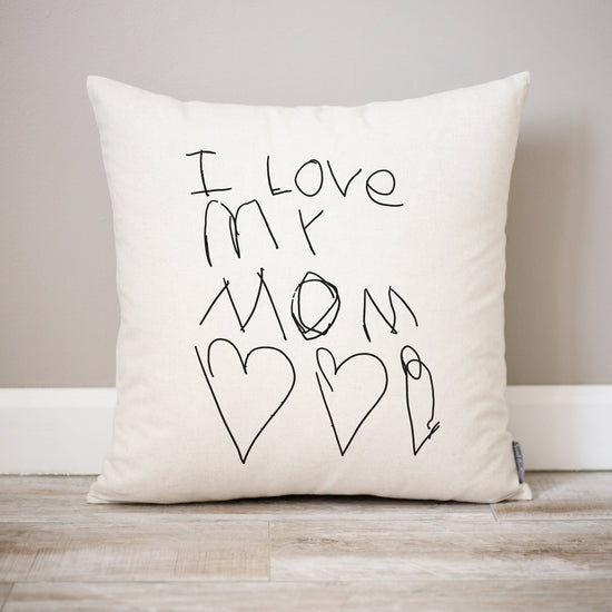 Personalized Gift for Mom Gifts for Mom | Custom Handwriting Gift Actual Handwriting | Linen Pillow Handwriting Pillow Memorial Gift for Mom
