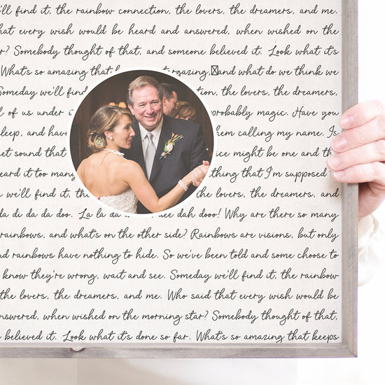 Load image into Gallery viewer, Father of the Bride Framed Picture of Bride and Dad Personalized Frame for Mother of Groom Father-Daughter Dance Song Lyrics Mother-Son Gift

