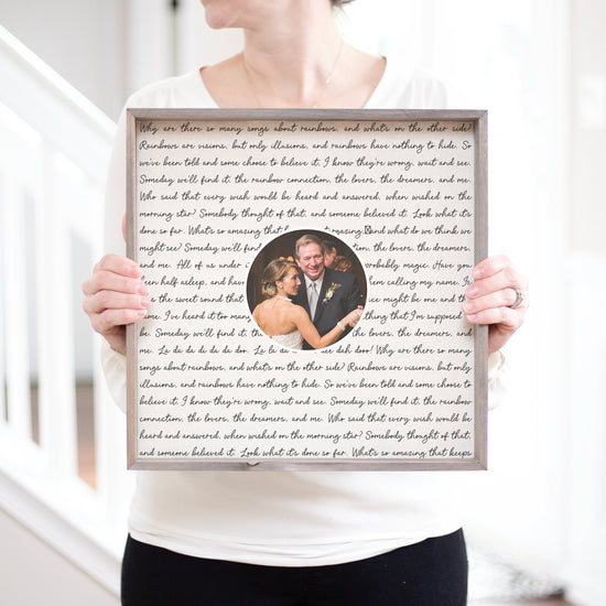 Father of the Bride Framed Picture of Bride and Dad Personalized Frame for Mother of Groom Father-Daughter Dance Song Lyrics Mother-Son Gift