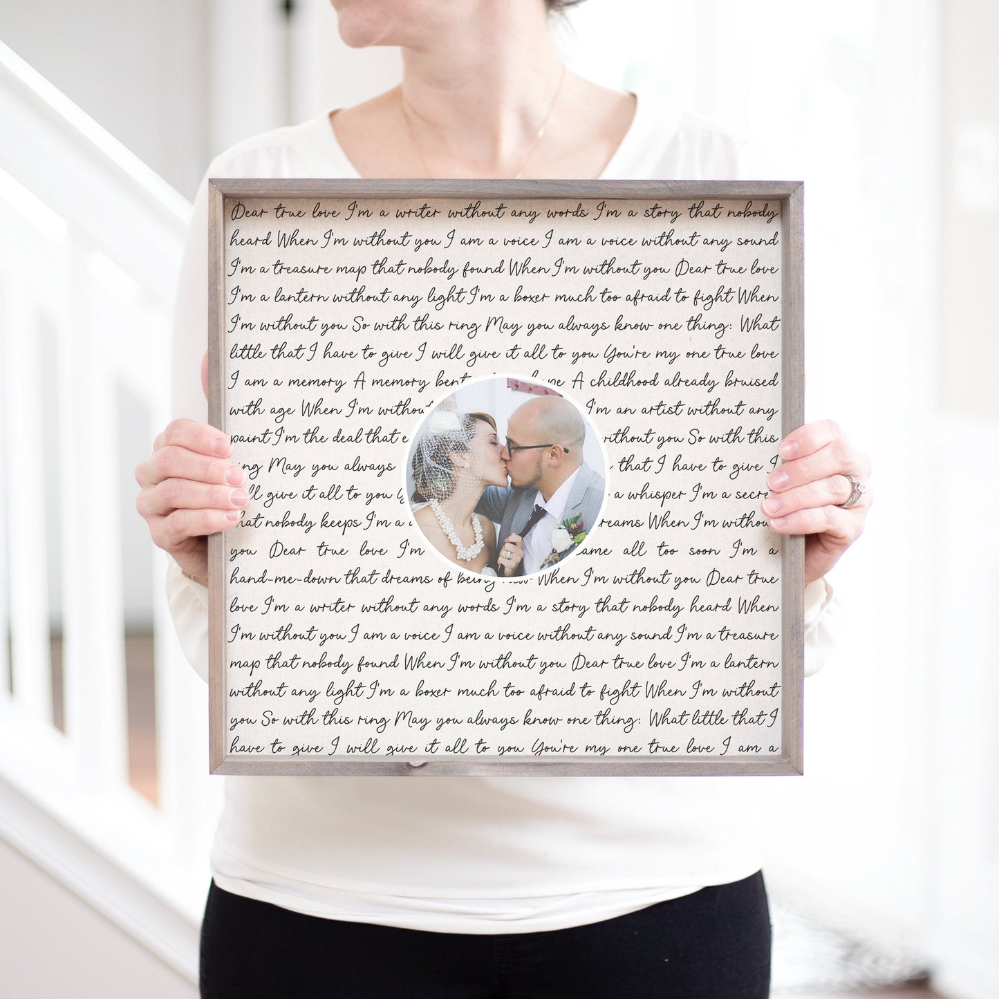Second Anniversary Gift Wedding Song Print Framed Song Lyrics Anniversary Gift for Him | Custom Framed Print | Personalized Song Lyrics Gift