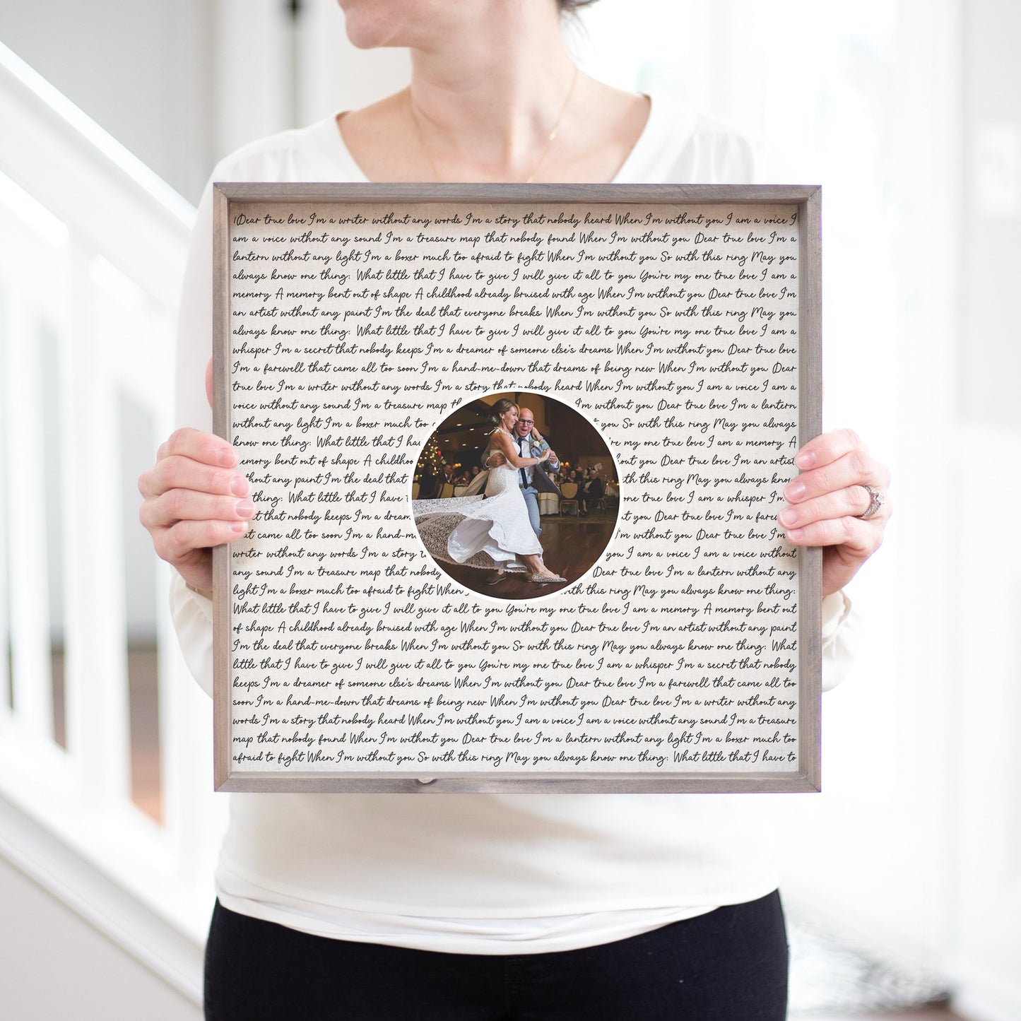 Framed Song Lyrics Anniversary Gift for Him | Custom Framed Print Fifth Anniversary Gift Wedding Song Print | Personalized Song Lyrics Gift