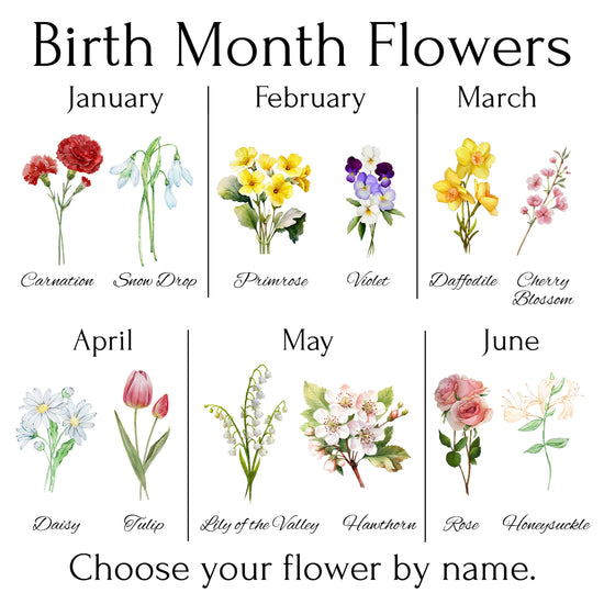 Load image into Gallery viewer, Personalized Gift for Mom and Grandma Birth Flower Bouquet Gift Custom Mother Day Gift Personalized Garden Print Birth Month Flower Art Sign
