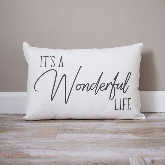 It's A Wonderful Life Pillow | Christmas Pillow | Holiday Pillow | Christmas Gift | Rustic Home Decor | Holiday Decor | Christmas Decor