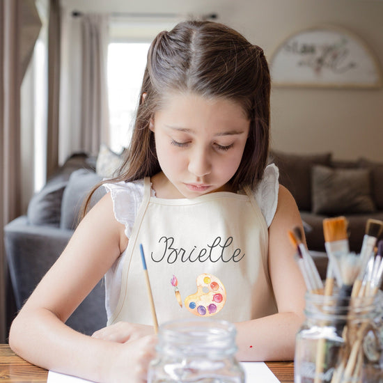 Load image into Gallery viewer, Kids Craft Apron | Youth Kids Apron | Child Apron | Full Craft Kids Apron | Kid Craft Apron | Kid Apron | Personalized Name Apron for Kids
