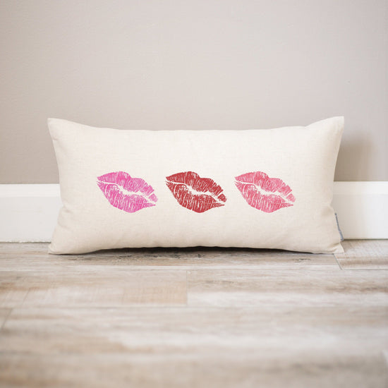 Load image into Gallery viewer, Lips Kisses Valentine&amp;#39;s Pillow | Lips Pillow Gift for Boyfriend | Gift for Girlfriend| Home Decor Farmhouse Dorm Decor | Lips Kisses Gift
