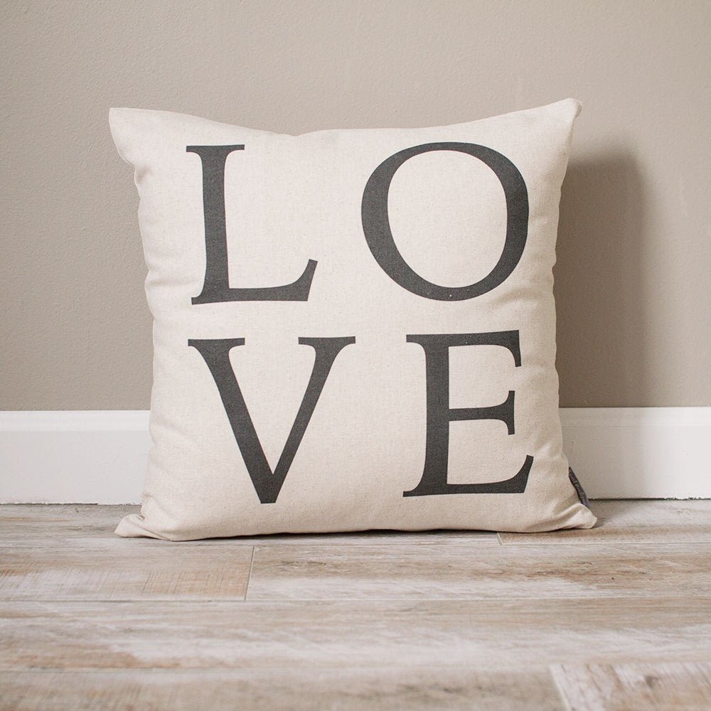 Love Pillow Cover | Personalized Pillow | Personalized Gift | Monogrammed Gift | Rustic Home Decor | Home Decor