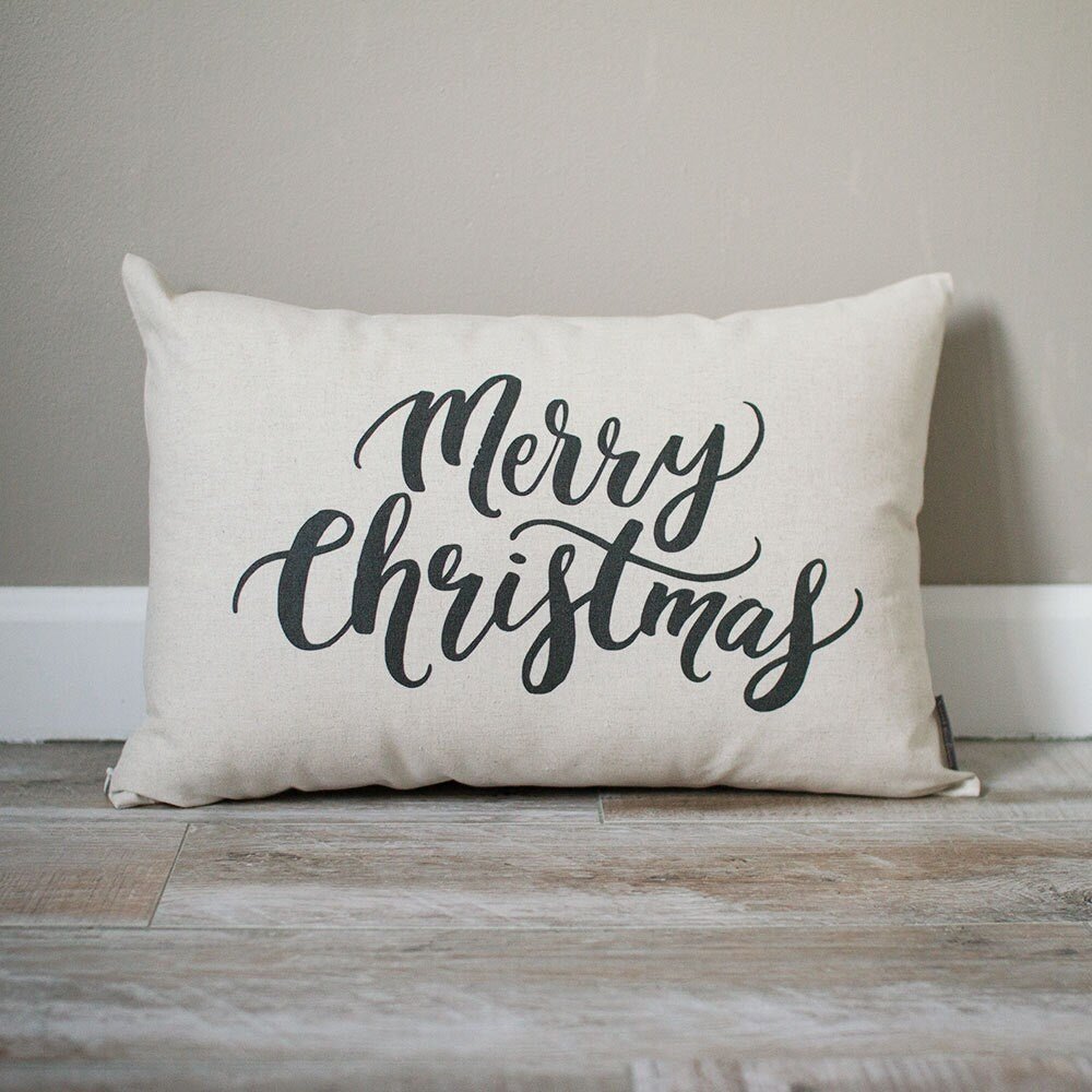 Merry Christmas Pillow | Holiday Pillow | Christmas Gift | Rustic Decor | Holiday Decor | Christmas Decor
