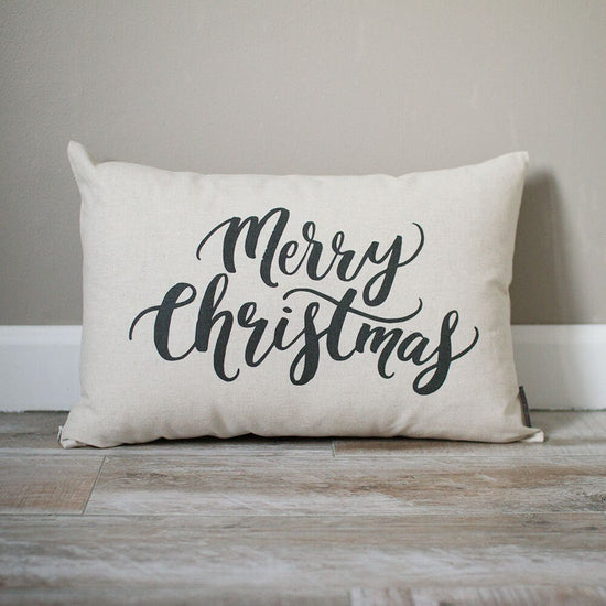 Load image into Gallery viewer, Merry Christmas Pillow | Holiday Pillow | Christmas Gift | Rustic Decor | Holiday Decor | Christmas Decor
