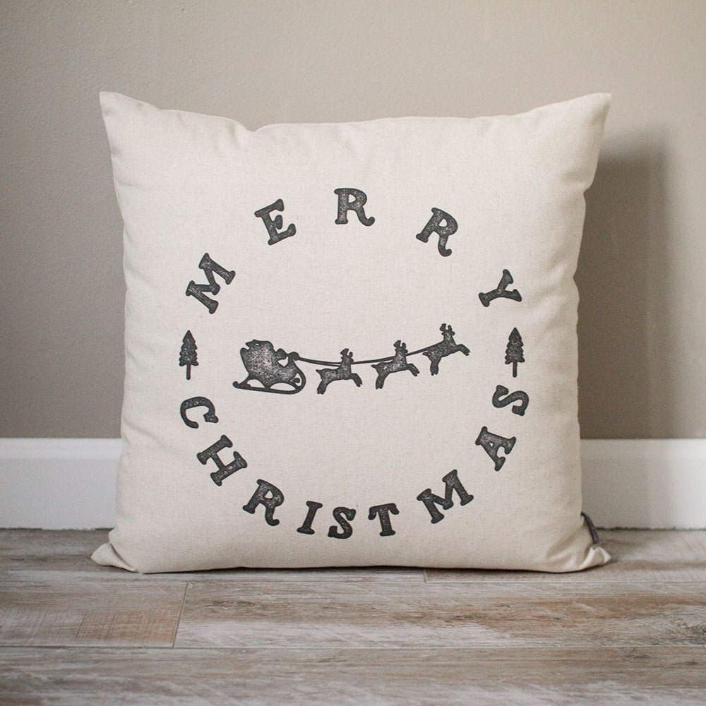 Merry Christmas Pillow | Santa Pillow | Reindeer Pillow | Holiday Pillow | Christmas Gift | Rustic Decor | Holiday Decor | Christmas Decor
