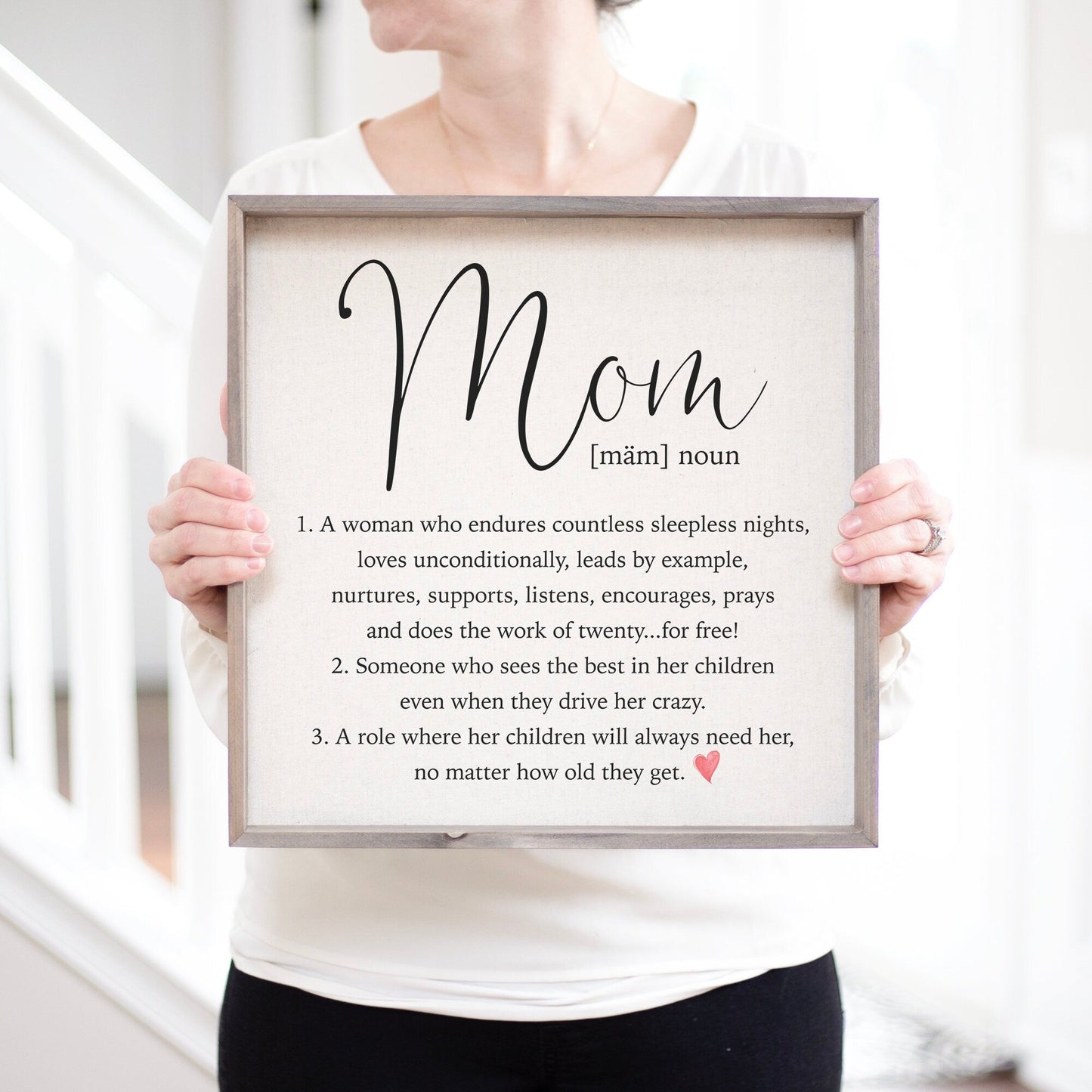 Load image into Gallery viewer, Mom Definition Sign | Mom Gift Sign Definition of a Mom | Personalized Mothers Day Gift | Gift For Mothers Day Sign | Mom Wall Art Gift Sign
