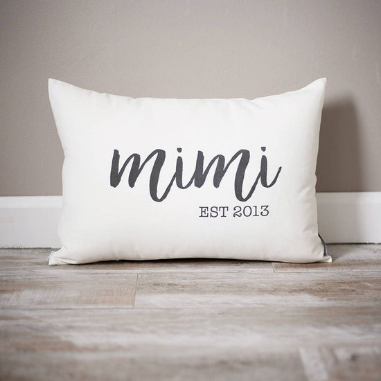 Mom Pillow with Est. Date | Mom Gift | Mother's Day Gift | Gift for Grandmother | Rustic Decor | Personalized Pillow | Custom Pillow