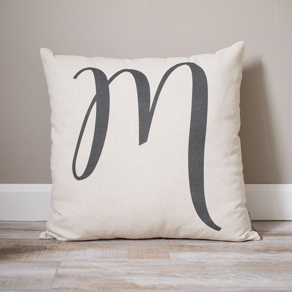 Load image into Gallery viewer, Monogram Script Pillow | Personalized Pillow | Personalized Gift | Monogrammed Gift | Rustic Home Decor | Home Decor | Wedding Gift
