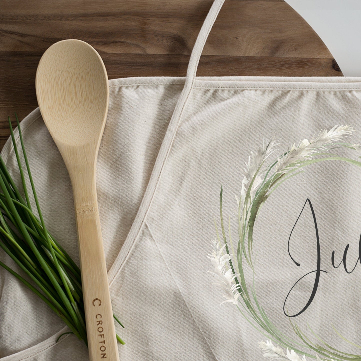 Mother of the Groom Boho Wedding Gift | Kitchen Apron | Pampas Grass | Country Barn | Custom Apron Gift | Bridesmaid Gift |Bridal Party Gift