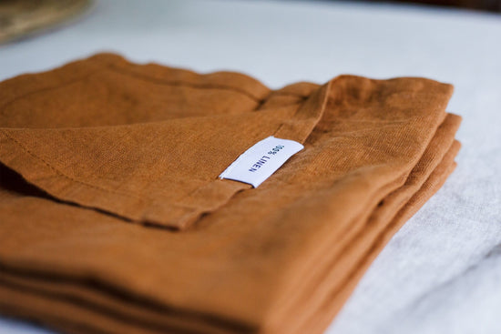 Natural Linen Fall Kitchen Napkin Set of 2 | Handmade Soft Linen Napkin Set | Wedding Fall Napkins Rustic Decor | Table Decor | Table Linens